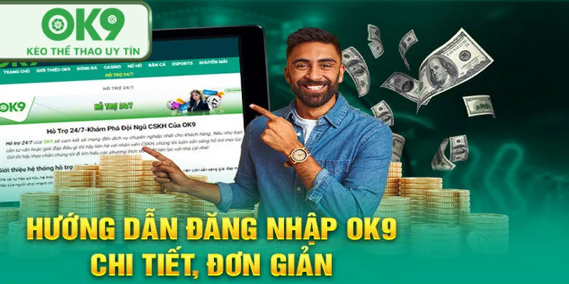 Giao diện truy cập tài khoản cá cược tại OK9.