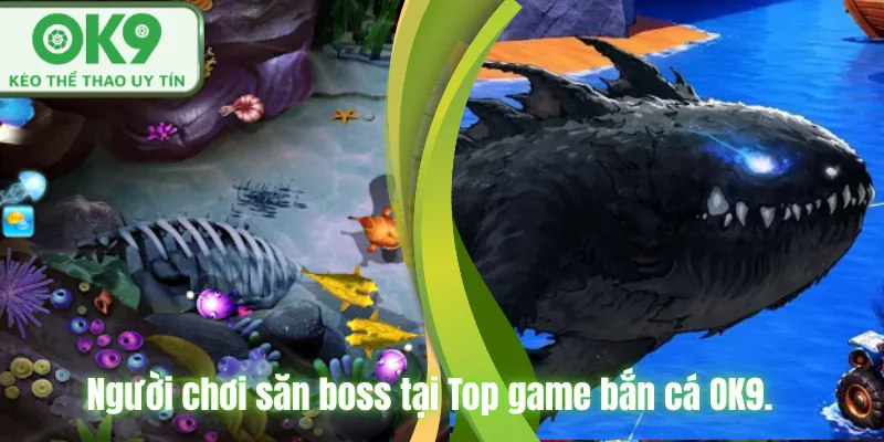 Người chơi săn boss tại Top game bắn cá OK9.