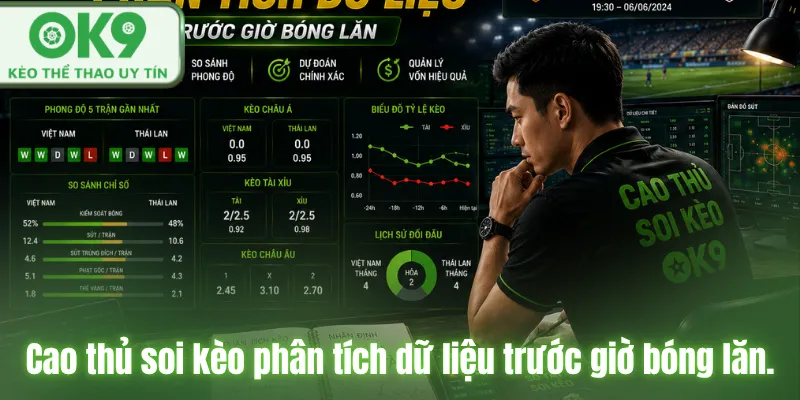 Cao thủ soi kèo phân tích dữ liệu trước giờ bóng lăn ok9