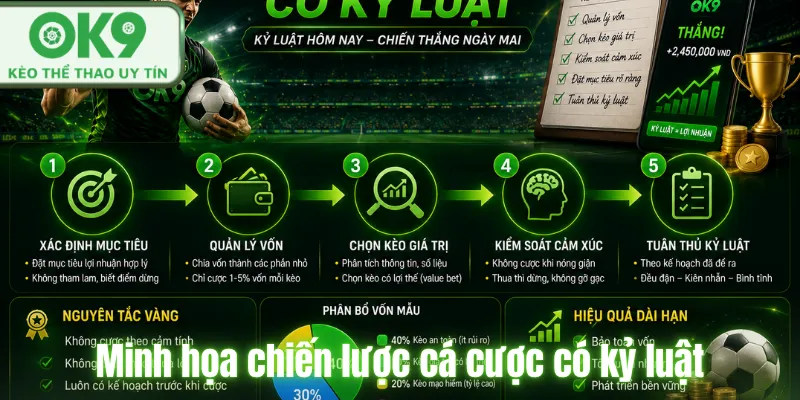 Minh họa chiến lược cá cược có kỷ luật